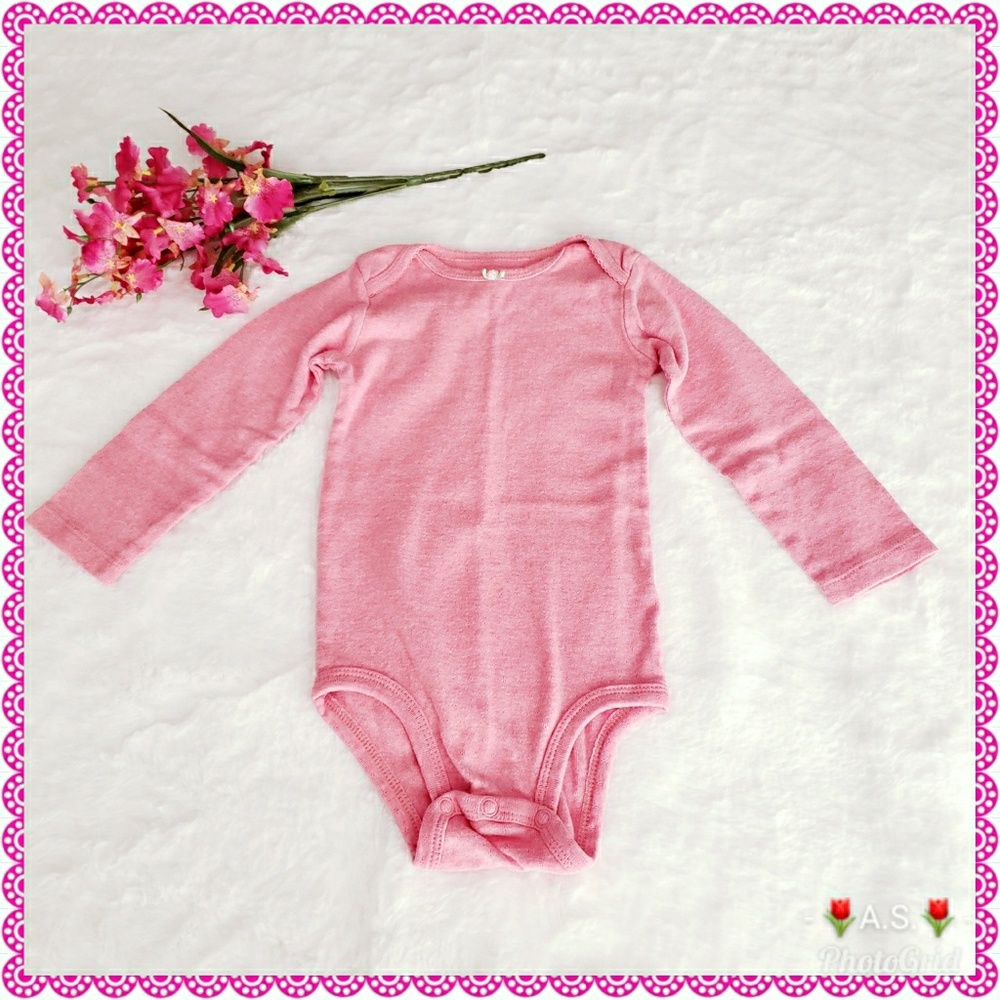 Carters Pink Long Sleeve Bodysuit Size 24 Months